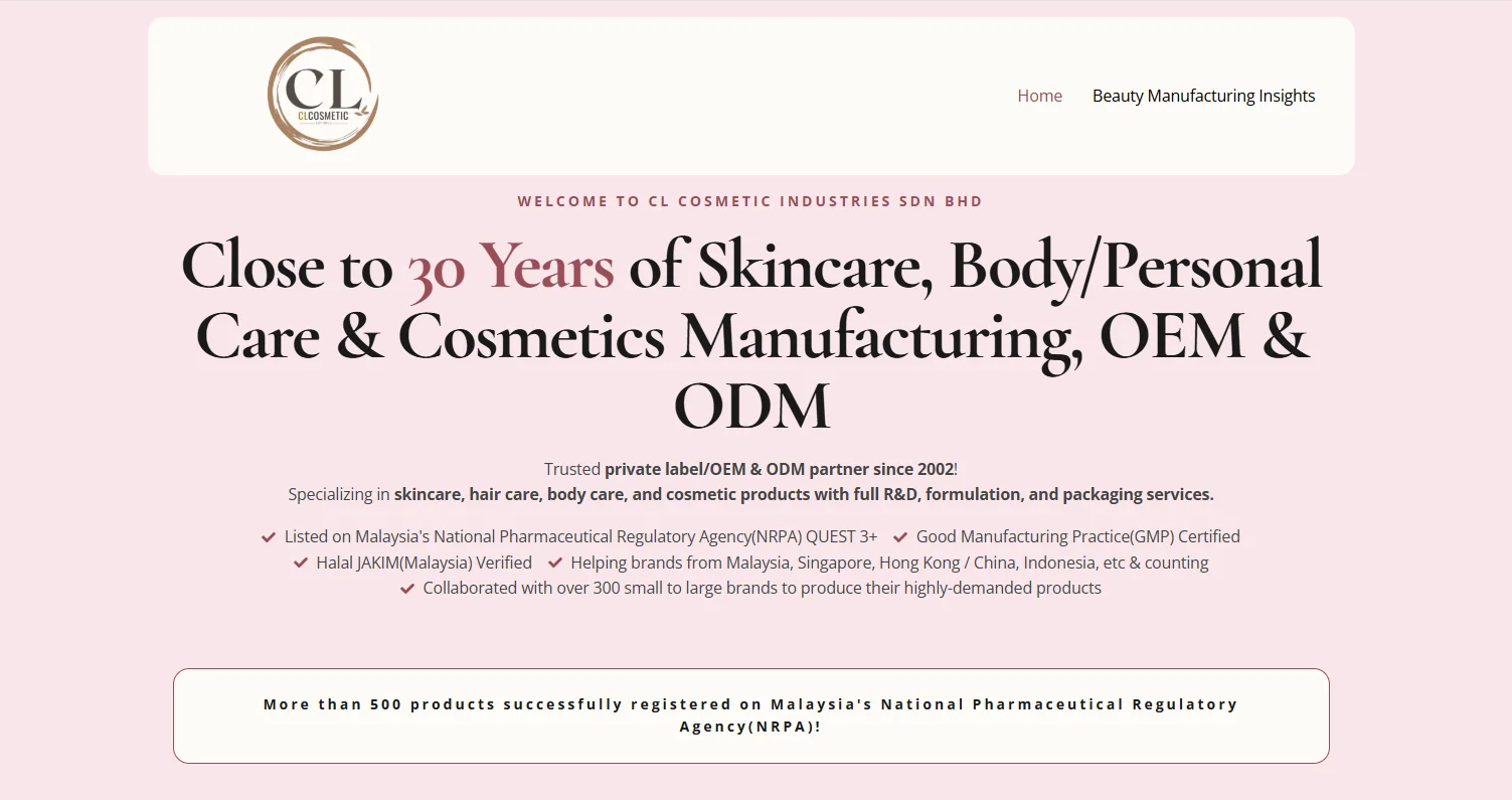 Top 10 Personal Care Manufacturers in Malaysia for Private Label